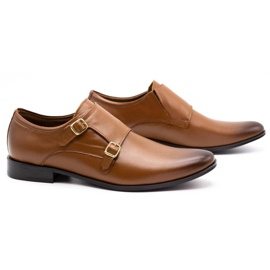Olivier Leather formal shoes Monki 287LU light brown 3