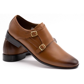 Olivier Leather formal shoes Monki 287LU light brown 4