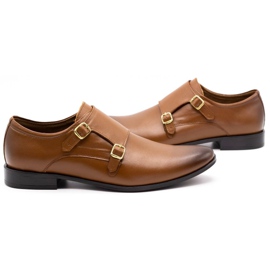 Olivier Leather formal shoes Monki 287LU light brown 5