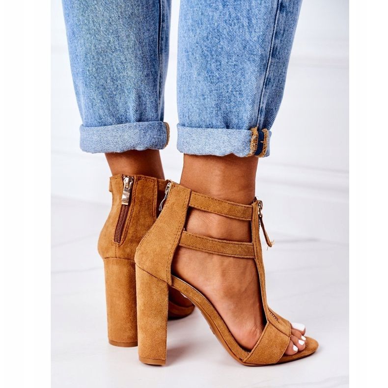 PS1 Suede Sandals On A Camel Folly Bar brown 2