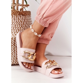 PS1 One Moment Beige Rubber Slippers With Chain 2