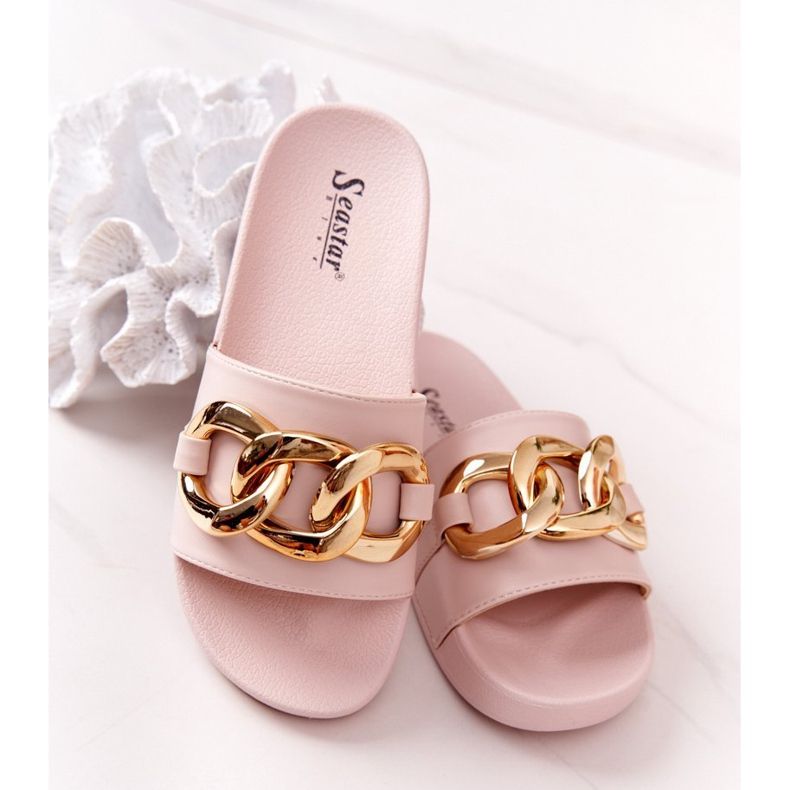 PS1 One Moment Beige Rubber Slippers With Chain 1