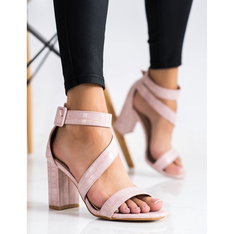 Renda Sandals On A Bar With Eco Leather pink 2