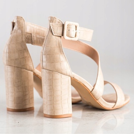 Renda Sandals On A Bar With Eco Leather beige 2