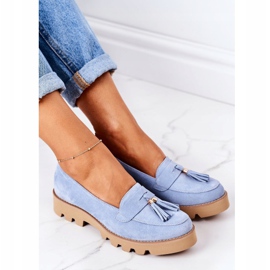 Suede loafers Lewski Shoes 3053 Blue 1