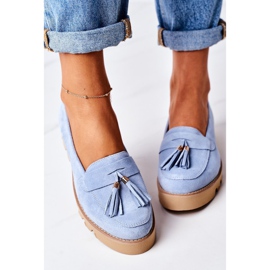 Suede loafers Lewski Shoes 3053 Blue 2