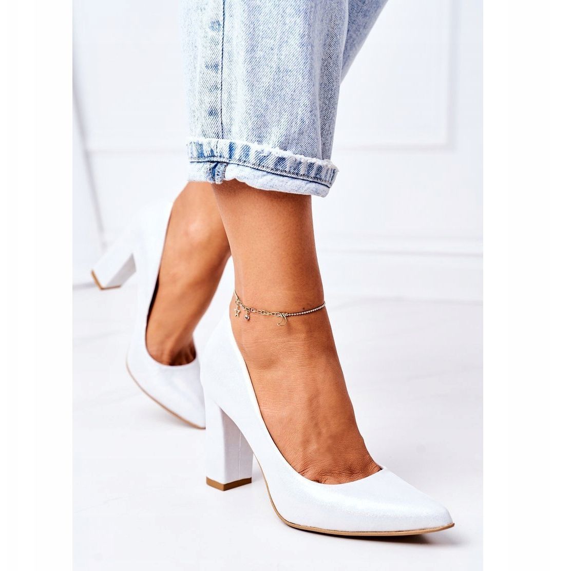 Satin Pumps With Animal Pattern Lewski Shoes 2453 Silver