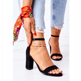 PS1 Black Florence Suede Sandals On A Bar 2