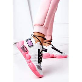PS1 Women's sports shoes Sneakers White-Pink Bubble Tea 1