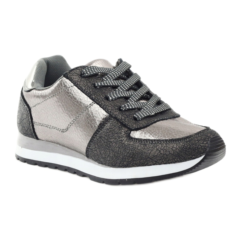 McArthur Women's silver-gray metallic sports shoes grey 1 McArthur Women's silver-gray metallic sports shoes grey 1