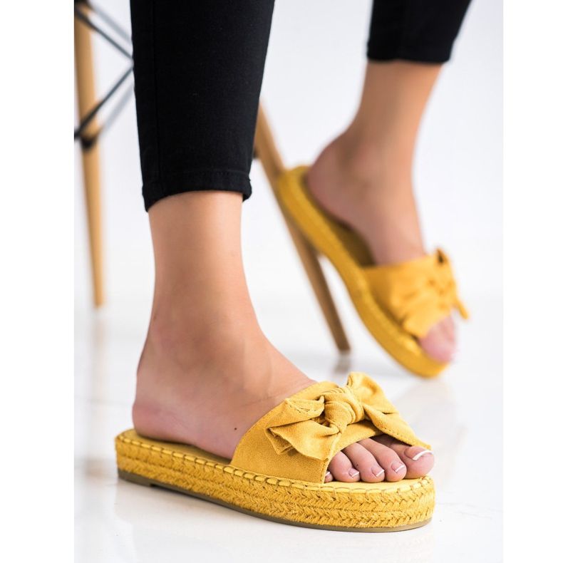Coura Espadrilles Slippers With A Bow yellow 1