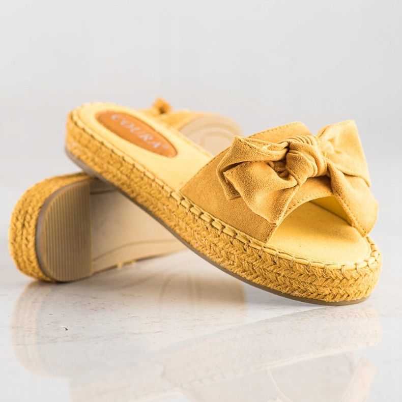 Coura Espadrilles Slippers With A Bow yellow 2