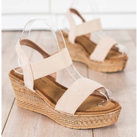 Queentina Light suede sandals beige 1