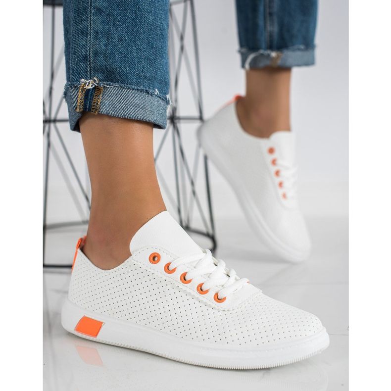 SHELOVET Openwork Sneakers white 1