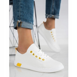 SHELOVET Openwork Sneakers white 1 SHELOVET Openwork Sneakers white 1
