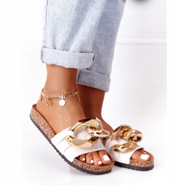 PS1 White Flip Flops With A Chain Last Dance golden 5