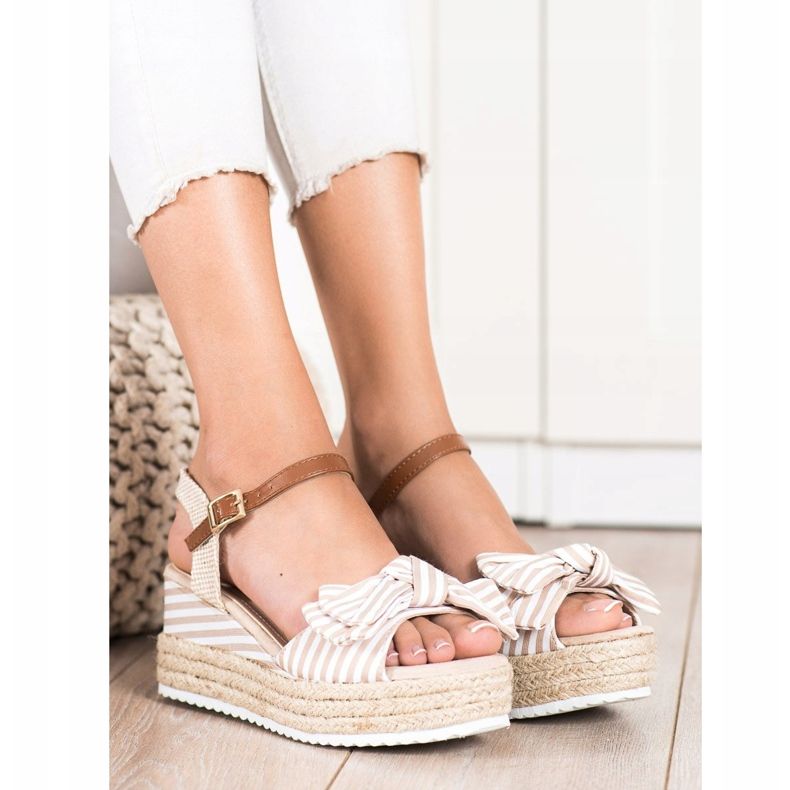 Sweet Shoes Espadrilles Sandals With Stripes beige brown 2