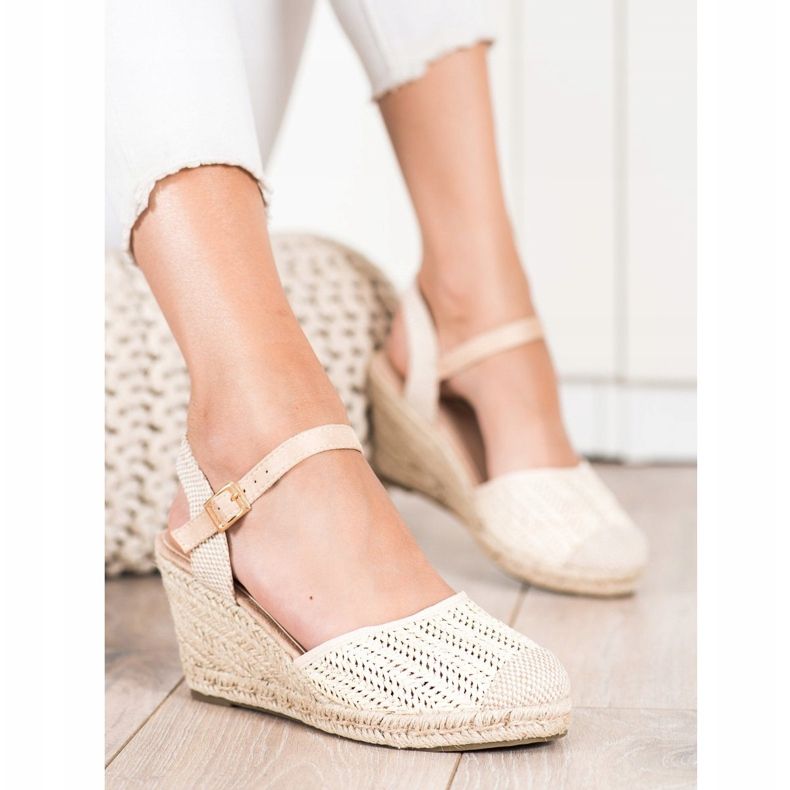 Sweet Shoes Openwork Espadrilles On The Wedge beige 1