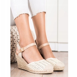 Sweet Shoes Openwork Espadrilles On The Wedge beige 2