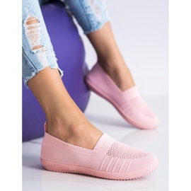 SHELOVET Openwork Slipons pink 2