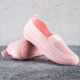 SHELOVET Openwork Slipons pink 1