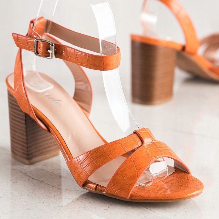 Renda Stylish Sandals On A Bar orange 1
