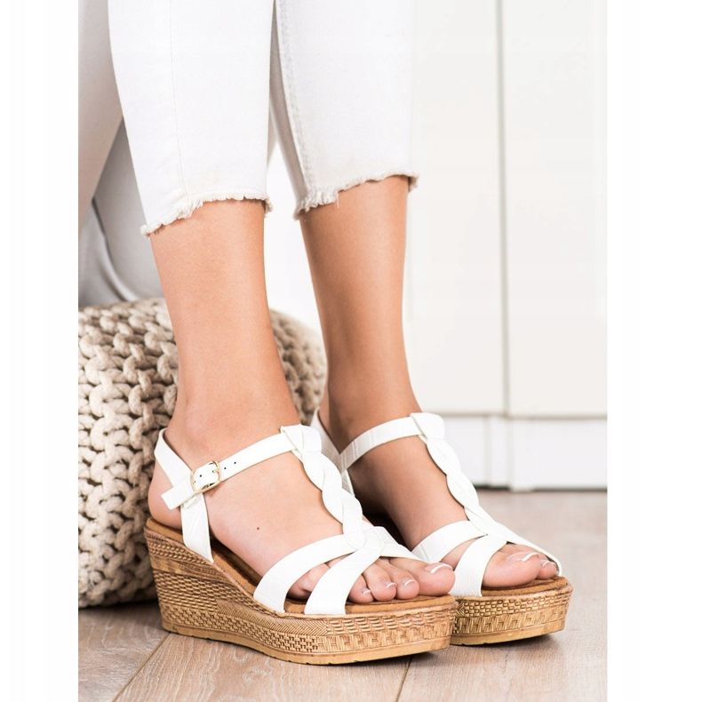 Queentina Eco Leather Sandals white 1 Queentina Eco Leather Sandals white 1