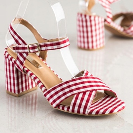 SHELOVET Fashionable Checkered Sandals 1