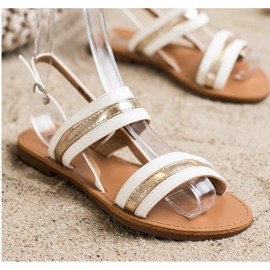 Cm Paris Flat Eco Leather Sandals white 1