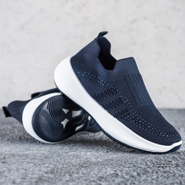 Renda Slip-on Sneakers With Crystals blue 1
