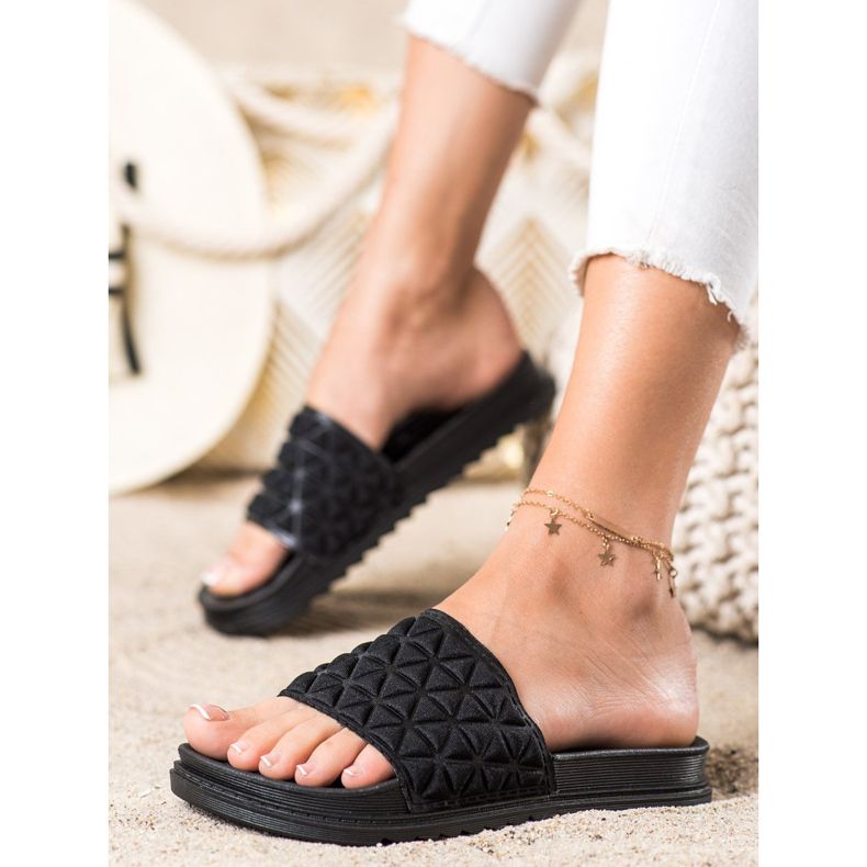Renda Casual Black Slippers 1
