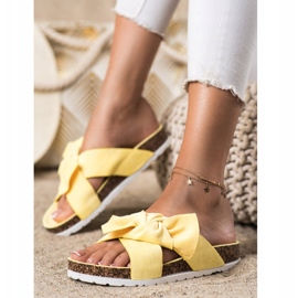 Ideal Shoes Fashionable Slippers yellow 1 Ideal Shoes Fashionable Slippers yellow 1