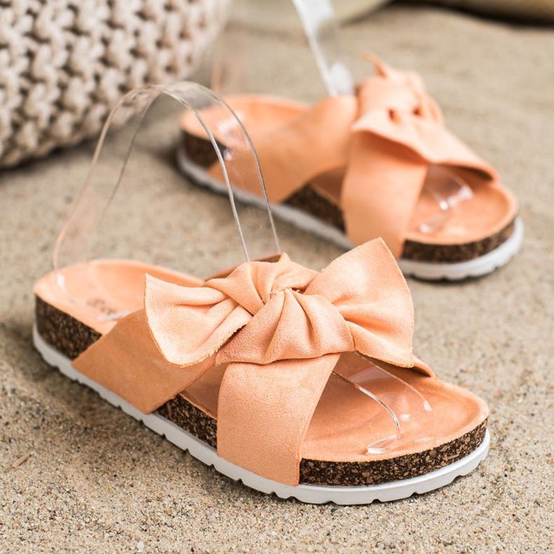 Ideal Shoes Fashionable Slippers orange 2