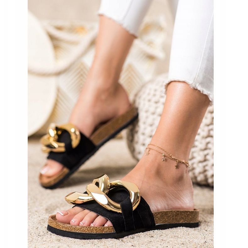 Sabatina Fashion slippers black 1