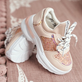 FRROCK Children's Sport Shoes with Glitter Pink Matylda 3