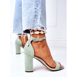PS1 Green Suede Sandals On A Florence Green Bar 1