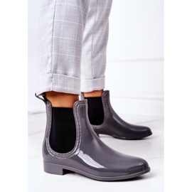 Shiny Gray Umbrella Jodhpur Boots grey 1