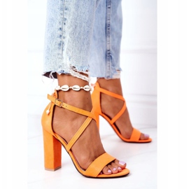 PS1 Suede Sandals On A Bar Orange Dance With Me 2