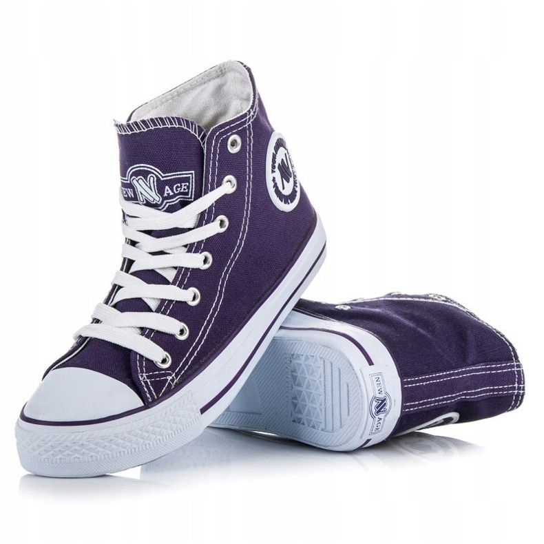New Age Tied high sneakers violet 2
