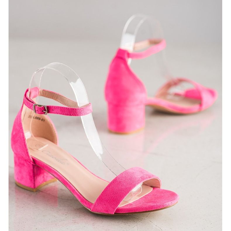 SHELOVET Sandals On A Low Bar pink 1