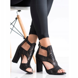Renda Openwork Fashion Sandals black 2