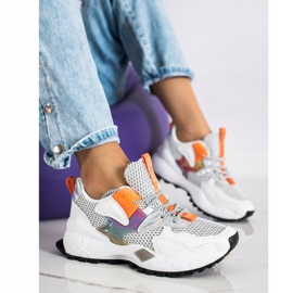 SHELOVET Fashion Sneakers With Mesh white multicolored 2