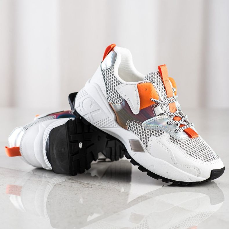 SHELOVET Fashion Sneakers With Mesh white multicolored 1