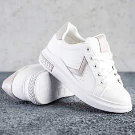 SHELOVET Eco Leather Sneakers white 1 SHELOVET Eco Leather Sneakers white 1