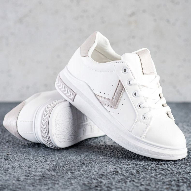 SHELOVET Eco Leather Sneakers white 1 SHELOVET Eco Leather Sneakers white 1