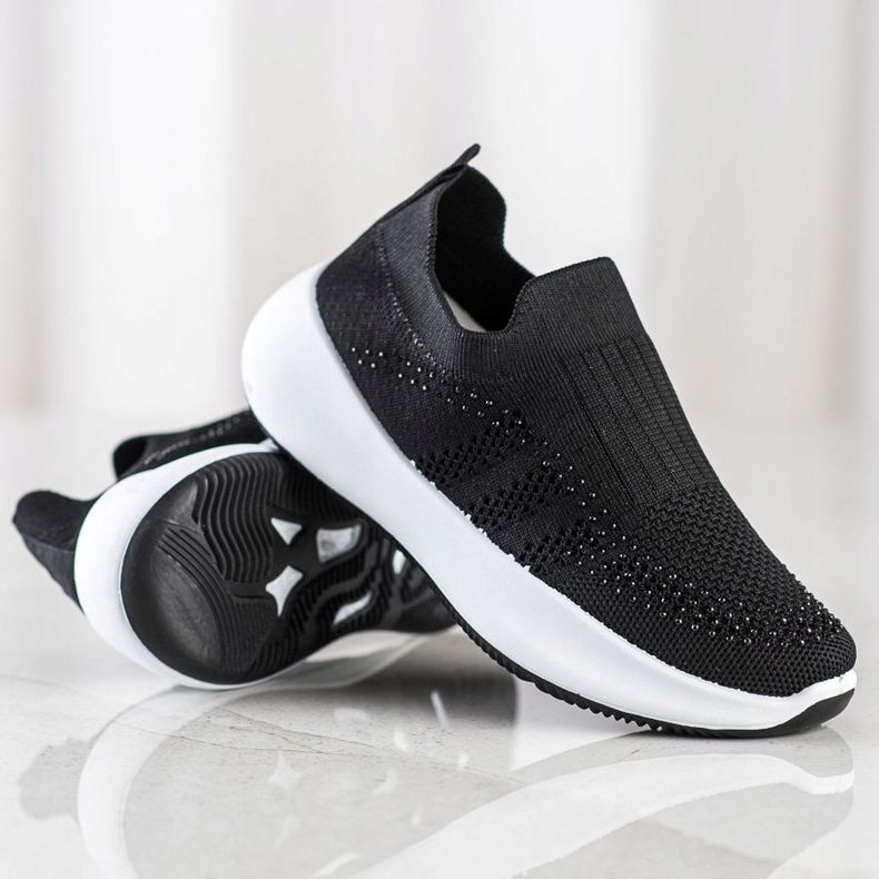 Renda Slip-on Sneakers With Crystals black 1
