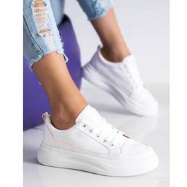SHELOVET Fashion Sneakers On The Platform white 2
