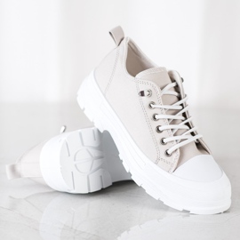 Sabatina Fashionable Sneakers On The Platform beige 1