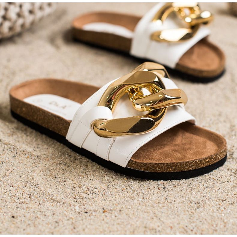 S. BARSKI White Fashion Slippers 1