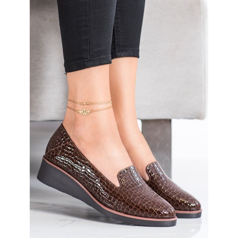 Lordsy Snake Print VINCEZA brown 1